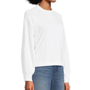 Madewell White Longsleeve Raglan Crewneck Tee